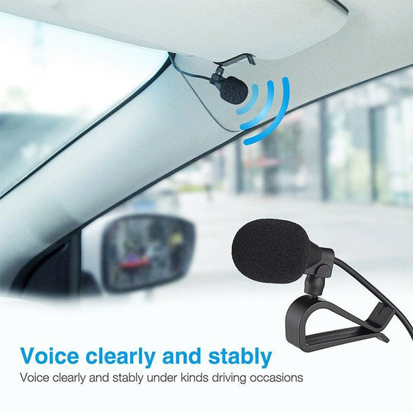 ZJ015MR Stereo 2.5mm Straight Plug Car Navigation DVD External Paste Microphone, Length: 3m, Stereo 2.5mm Straight