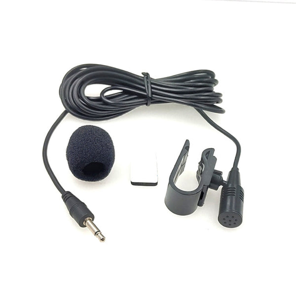 ZJ025MR Stick-on Clip-on Lavalier 3.5mm Jack Mono Microphone for Car GPS / Bluetooth Enabled Audio DVD External Mic, Cable Length: 3m, 3.5mm Jack Stereo