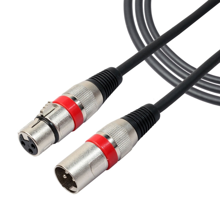 5m 3-Pin XLR Male to XLR Female MIC Shielded Cable Microphone Audio Cord, Length: 5m (Red)