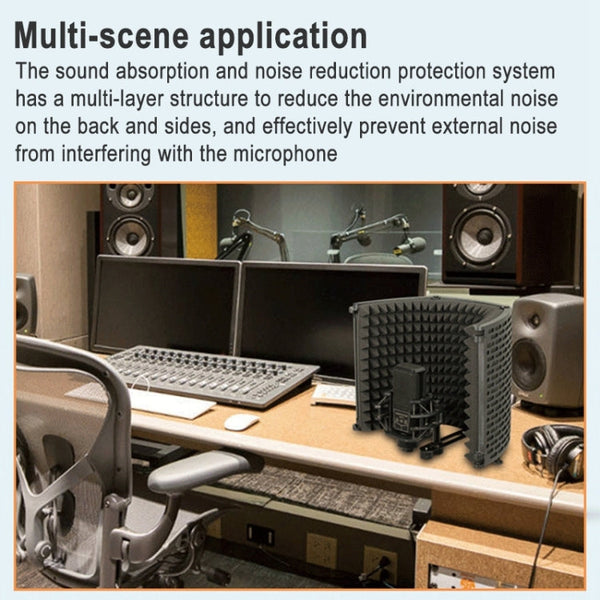 H-3 Microphone Soundproof Cover Wind Screen Noise Reduction Bracket, H-3