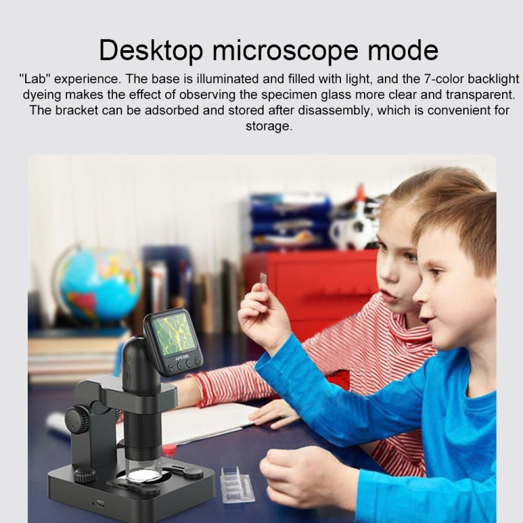 APEXEL MS003 Outdoor Portable HD Digital Microscope with Base, APEXEL MS003