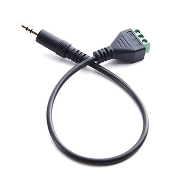 3.5mm 3 Pin Stereo Male to AV Screw Terminal Audio Jacks Terminal Male Lock Connector Cable, Length: 30cm, 3.5mm Male to 3 Pin