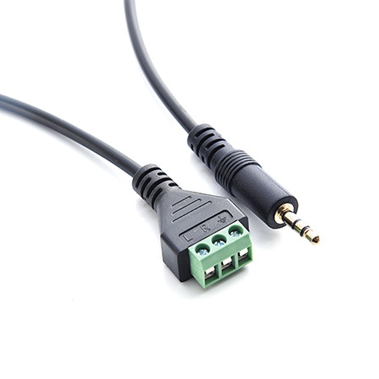 3.5mm 3 Pin Stereo Male to AV Screw Terminal Audio Jacks Terminal Male Lock Connector Cable, Length: 30cm, 3.5mm Male to 3 Pin