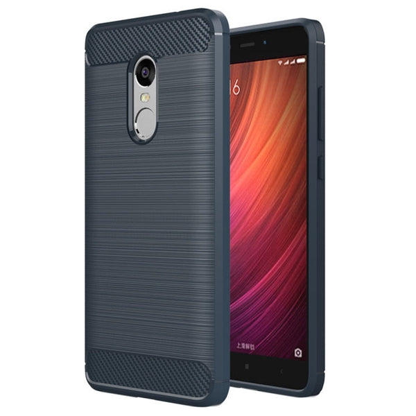 For Xiaomi  Redmi Note 4X Brushed Carbon Fiber Texture Shockproof TPU Protective Case , For Redmi Note 4X
