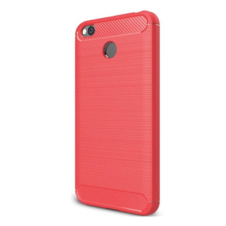 For Xiaomi  Redmi 4X  Brushed Carbon Fiber Texture Shockproof TPU Protective Cover Case , For Redmi 4X