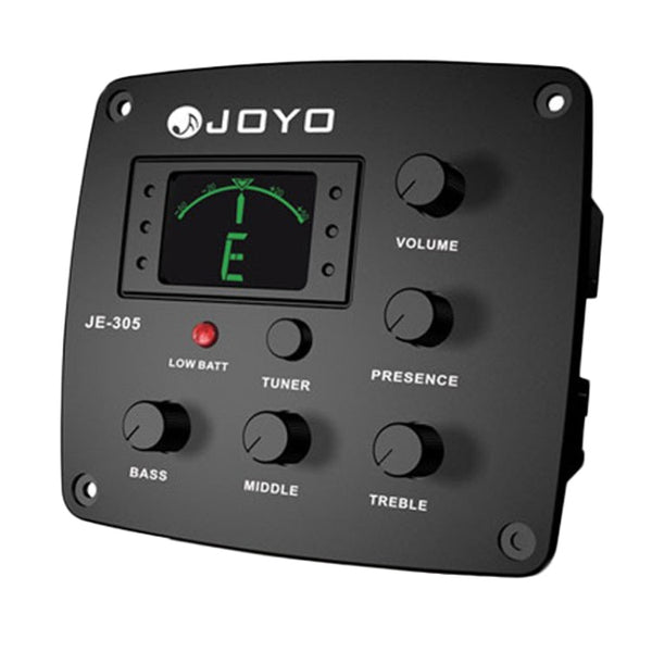 JOYO JE-305 Guitar Pickup 4-Band EQ Preamp Tuner Pickup Equalizer with Tuning Function, JE-305