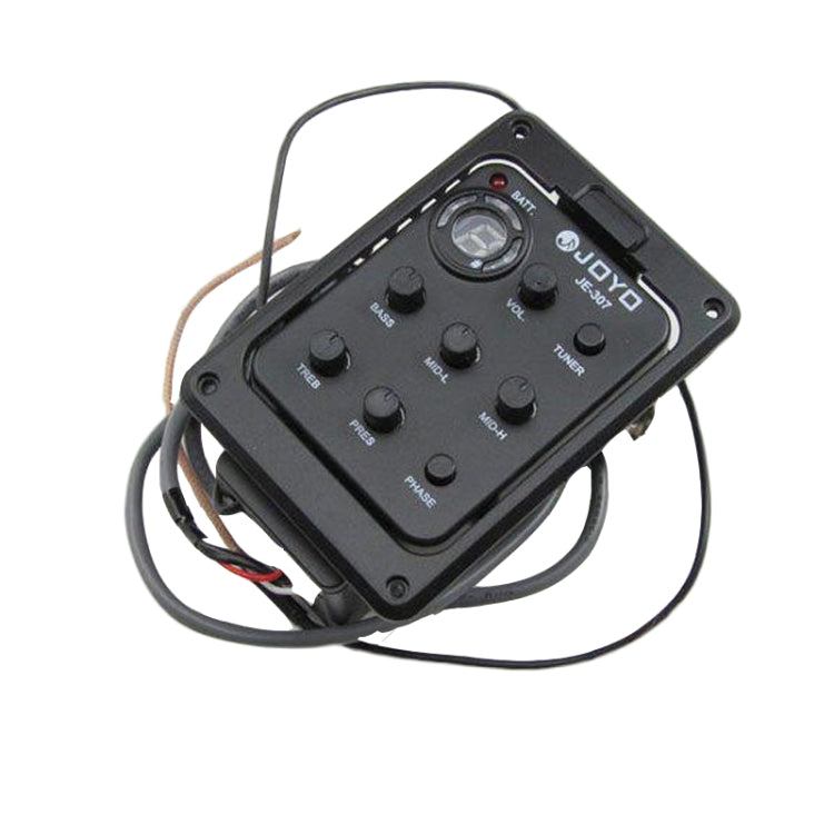 JOYO JE-307 Guitar Pickup 5-Band Equalizer Folk Guitar EQ Acoustic guitarra Pickup Preamp Electric Digital Tuner, JE-307