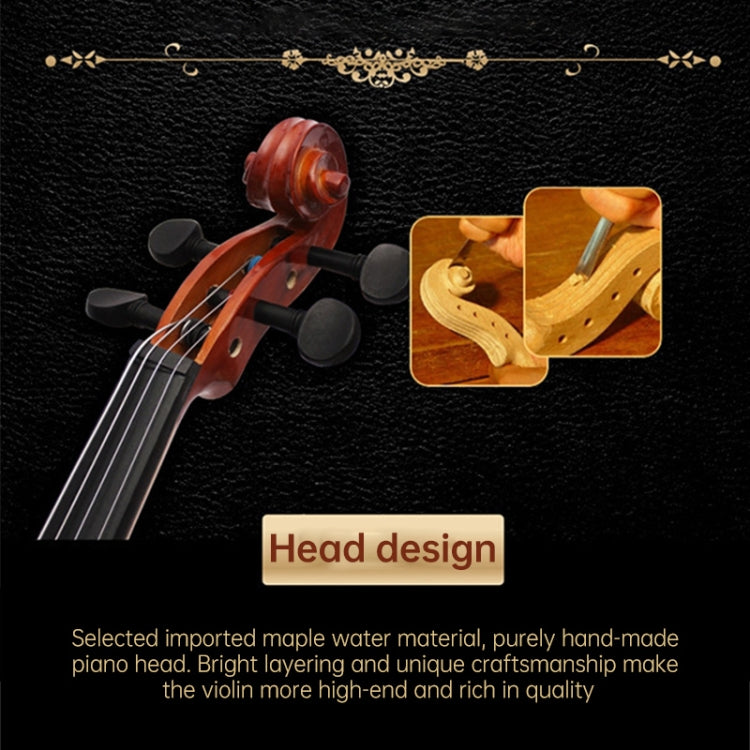 4/4 Full Size Acoustic Violin Handmade Solid Wood Violin