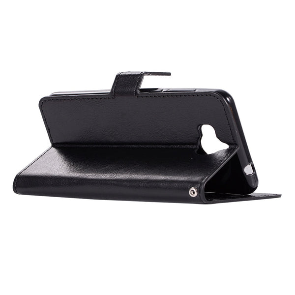 For Huawei  Y5 (2017) Crazy Horse Texture Horizontal Flip Leather Case with Holder & Card Slots & Wallet & Photo Frame