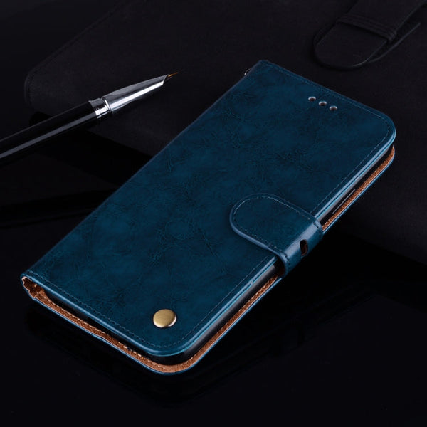 For Huawei P10 Lite Business Style Oil Wax Texture Horizontal Flip Leather Case with Holder & Card Slots & Wallet