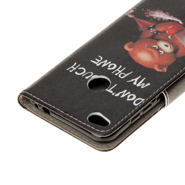 For Huawei  P8 Lite (2017) & Honor 8 Lite Green Tree in Bloom Pattern Horizontal Flip Leather Case with Holder & Card Slots & Wallet