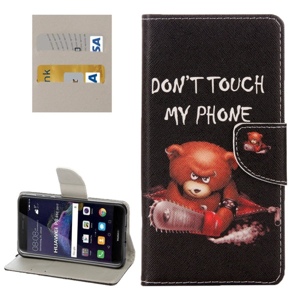 For Huawei  P8 Lite (2017) & Honor 8 Lite Green Tree in Bloom Pattern Horizontal Flip Leather Case with Holder & Card Slots & Wallet