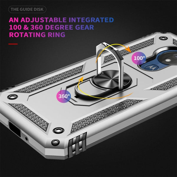 Armor Shockproof TPU + PC Protective Case for Motorola Moto G7 Power, with 360 Degree Rotation Holder