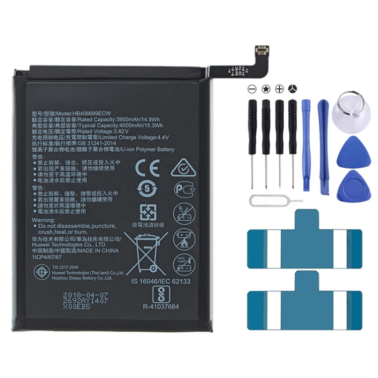 4000mAh Li-Polymer Battery Replacement for Huawei Y9 2019 / Y9 2018 / Y7 2019 / Y9 Prime (2019) / Mate 9