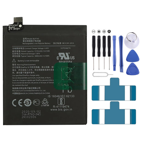 3800mAh BLP743 for OnePlus 7T Li-ion Polymer Battery, For OnePlus 7T