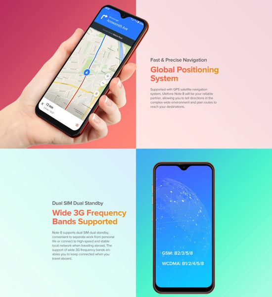 Dual Rear Cameras, Face ID Identification, 5.5 inch Android 10.0 GO MKT6580 Quad-core up to 1.3GHz, Network: 3G, Dual SIM
