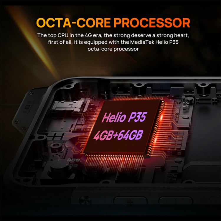 IP68 Waterproof Dustproof Shockproof, 5000mAh Battery, 6.3 inch Android 11 MTK6765 Helio P35 Octa Core up to 2.35GHz, Network: 4G, NFC, OTG, Explosion-proof , 4GB+64GB