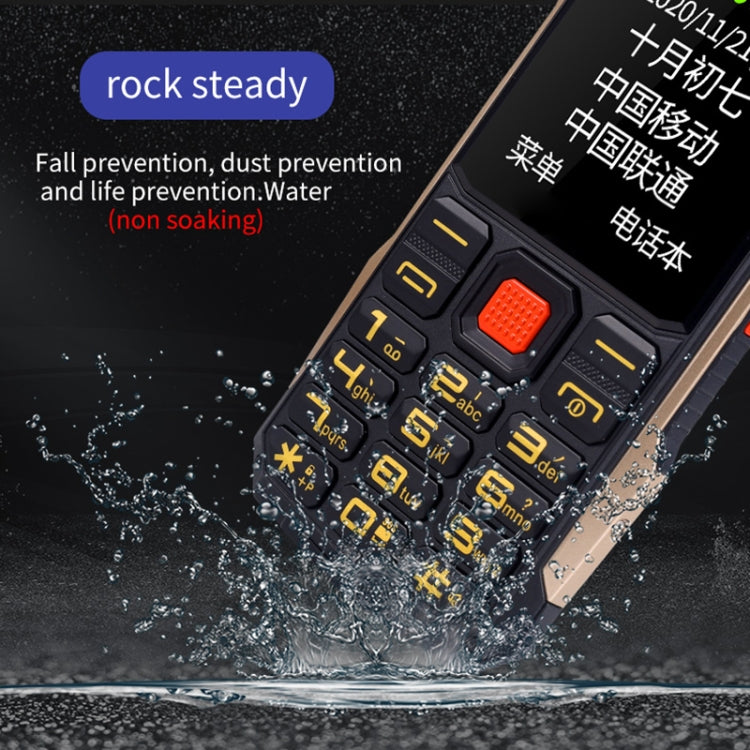 Waterproof Shockproof Dustproof, 4800mAh Battery, 2.4 inch, 21 Keys, Bluetooth, LED Flashlight, FM, SOS, Dual SIM, Network: 2G