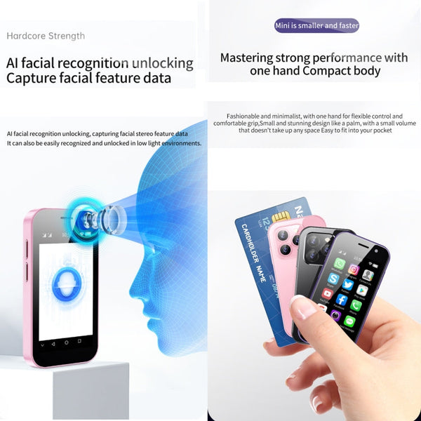 Face Recognition, 3.0 inch Android 9.0 MTK6739CW Quad Core up to 1.28GHz, OTG, Network: 4G, Dual SIM, Support Google Play, 2GB+16GB