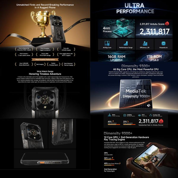 Ulefone Armor 28 UltraThermal Version  Rugged Phone, 16GB+1TB, Night Vision, 10600mAh, 6.67 inch Android 14 MediaTek Dimensity 9300+ Octa Core, Network: 5G, NFC