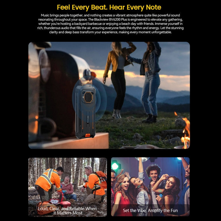 Blackview BV6200 Plus, 8GB+256GB, IP68/IP69K/MIL-STD-810H, 6.56 inch Android 14 Unisoc UMS9230 T606 Octa Core, Network: 4G, OTG, NFC