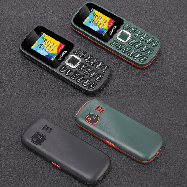 UNIWA E1808 Elder Keypad Phone, 1.77 inch SC6531E, LED Flashlight, 21 Keys, Network: 2G, Triple SIM, EU Plug
