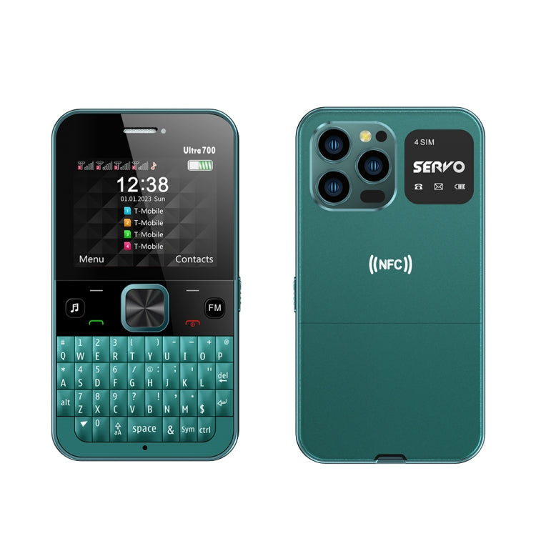 SERVO U700, 2.4 inch, MTK6261D, 58 Full Keyboards, Support Bluetooth, FM, NFC, Quick Dial, Flashlight, GSM, Quad SIM