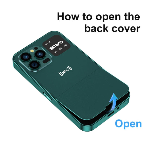 SERVO U700, 2.4 inch, MTK6261D, 58 Full Keyboards, Support Bluetooth, FM, NFC, Quick Dial, Flashlight, GSM, Quad SIM