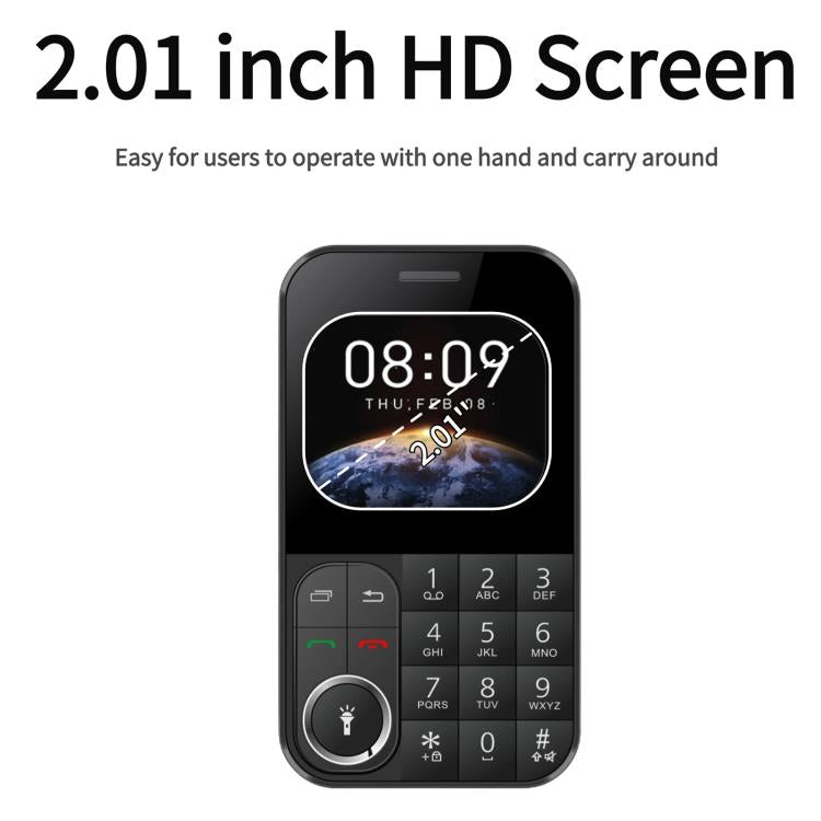 V9 Card Mobile Phone, 2.01 inch, MTK6261D, Support Bluetooth, FM, Torch, GSM, Dual SIM