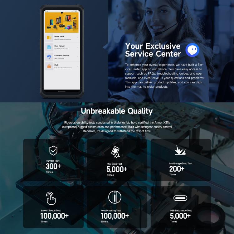 Ulefone Armor X31, 6GB+128GB, Night Vision, IP68/IP69K Rugged Phone, 6.56 inch Android 14 MediaTek Helio G91 Octa Core, Network: 4G, NFC, OTG