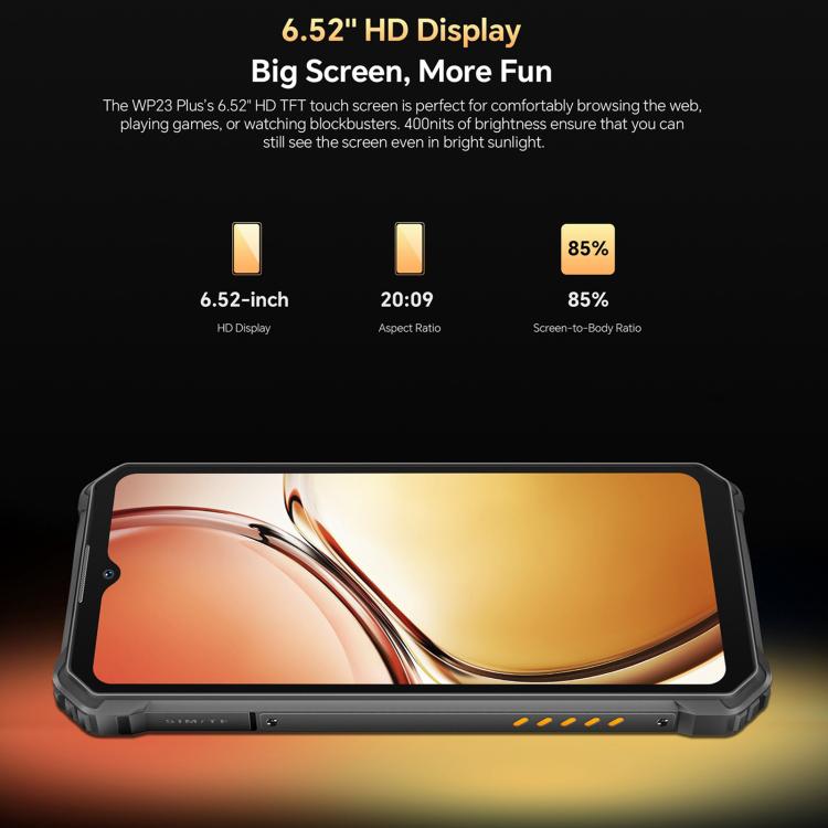 Oukitel WP23 Plus Rugged Phone, 8GB+256GB, 6.52 inch Android 14.0Unisoc T606 Octa-core, NFC, OTG, Network: 4G