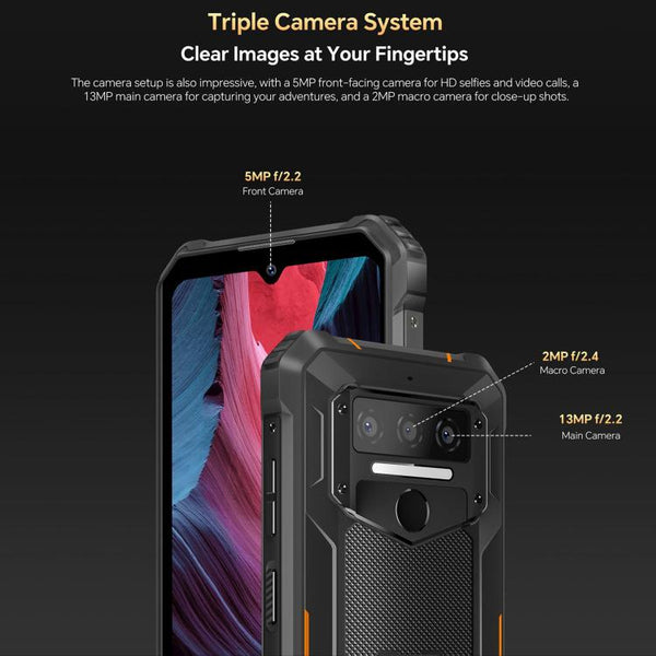 Oukitel WP23 Plus Rugged Phone, 8GB+256GB, 6.52 inch Android 14.0Unisoc T606 Octa-core, NFC, OTG, Network: 4G