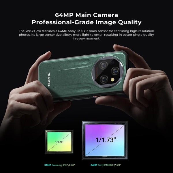Oukitel WP39 Pro 5G Rugged Phone, 12GB+512GB, Night Vision, Fingerprint Identification, 6.6 inch Android 14 MediaTek Dimensity 6300 Octa Core, NFC, OTG, Network: 5G