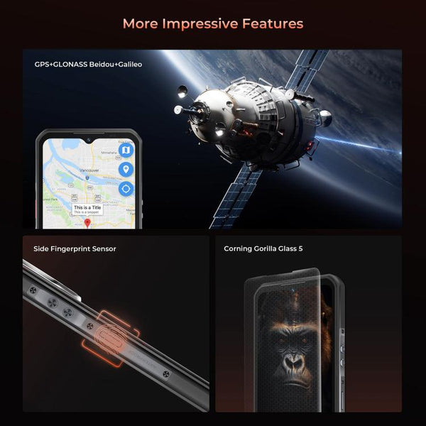 Oukitel WP55 Pro 5G Rugged Phone, 16GB+512GB, 108MP Camera, Fingerprint Identification, 6.6 inch Android 15 MediaTek Dimensity 7025 Octa Core, NFC, OTG, Network: 5G