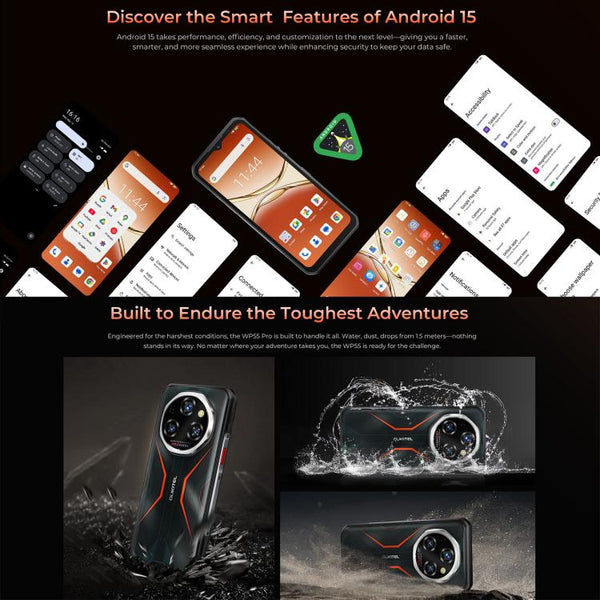 Oukitel WP55 Pro 5G Rugged Phone, 16GB+512GB, 108MP Camera, Fingerprint Identification, 6.6 inch Android 15 MediaTek Dimensity 7025 Octa Core, NFC, OTG, Network: 5G