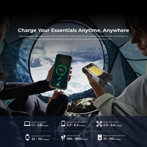 Oukitel WP100 TITAN 5G Projector Rugged Phone, 16GB+512GB, 200MP Camera, Fingerprint Identification, 6.8 inch Android 14 MediaTek Dimensity 7300 Octa Core, NFC, OTG, Network: 5G