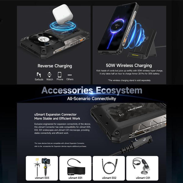 Ulefone Armor 28 Pro Rugged Phone, 16GB+512GB, Night Vision, 10600mAh, 6.67 inch + 1.04 inch Android 15 MediaTek Dimensity 7300 Octa Core, Network: 5G, NFC