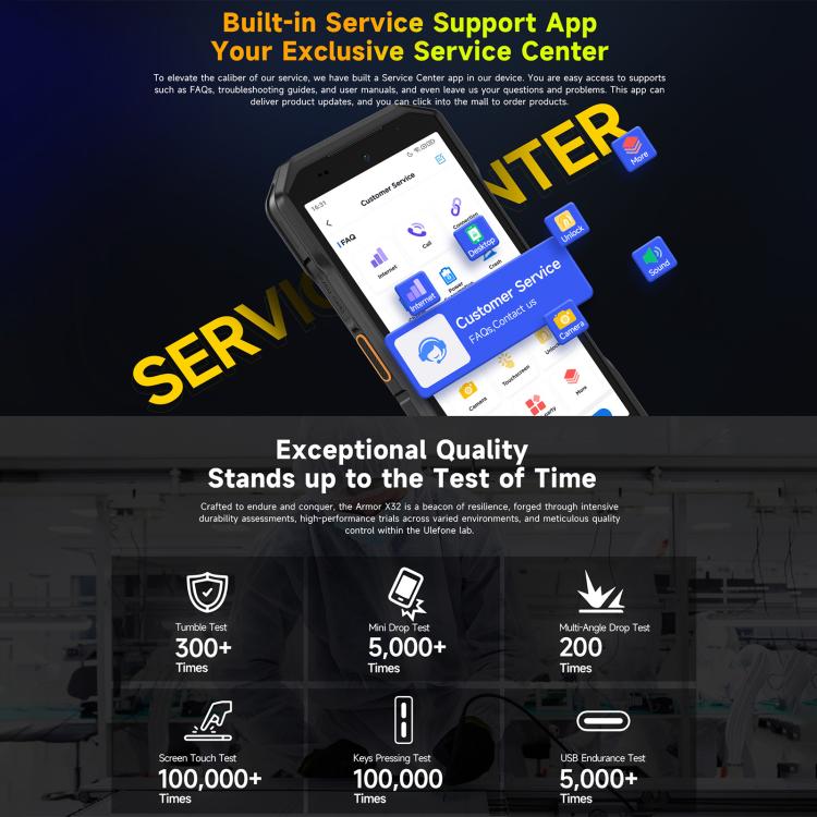 Ulefone Armor X32 Rugged Phone, 8GB+256GB, Night Vision, 5.65 inch Android 14 MediaTek Helio G91 Octa Core, Network: 4G, NFC, OTG