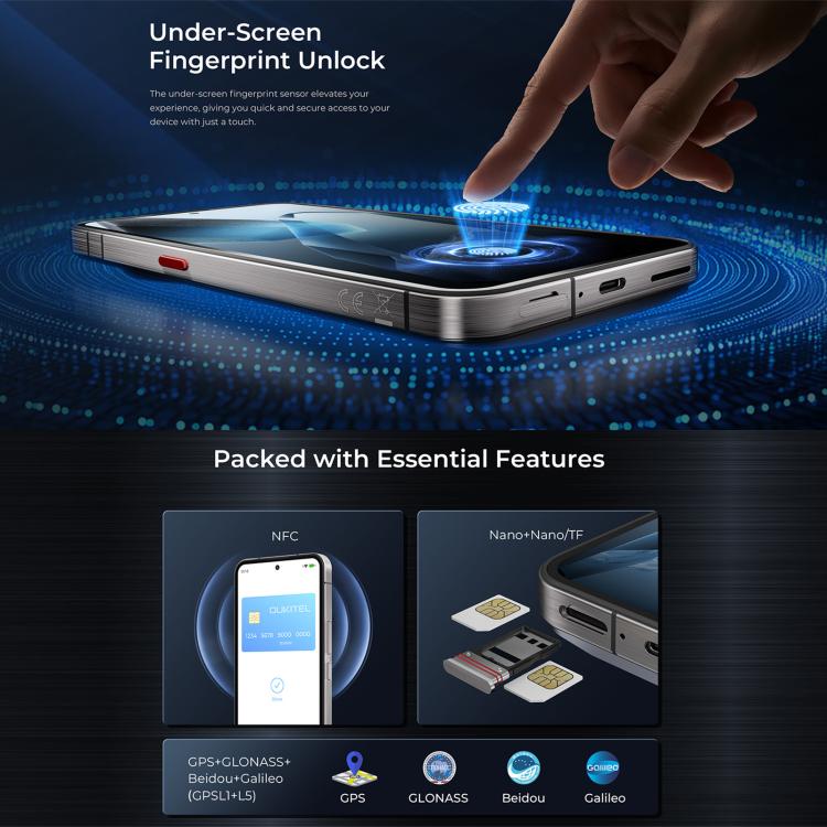 Oukitel WP200 Pro 5G Rugged Phone, 24GB+1TB, Screen Fingerprint, 6.7 inch Android 15.0 MTK Dimensity 8200 Octa-Core, NFC, OTG, Network: 5G
