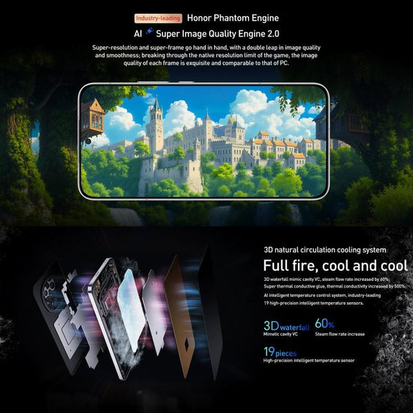 Honor GT Pro, 112GB+512GB, Ultrasonic Fingerprint, 6.78 inch MagicOS 9.0 / Android 15 Snapdragon 8 Elite Octa Core, Network: 5G, NFC, OTG