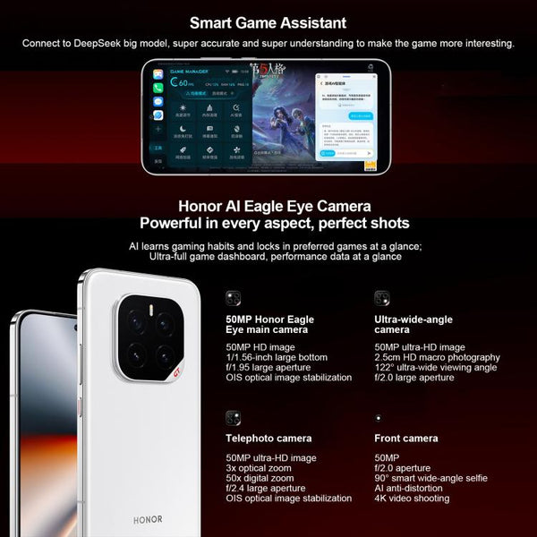 Honor GT Pro, 16GB+512GB, Ultrasonic Fingerprint, 6.78 inch MagicOS 9.0 / Android 15 Snapdragon 8 Elite Octa Core, Network: 5G, NFC, OTG