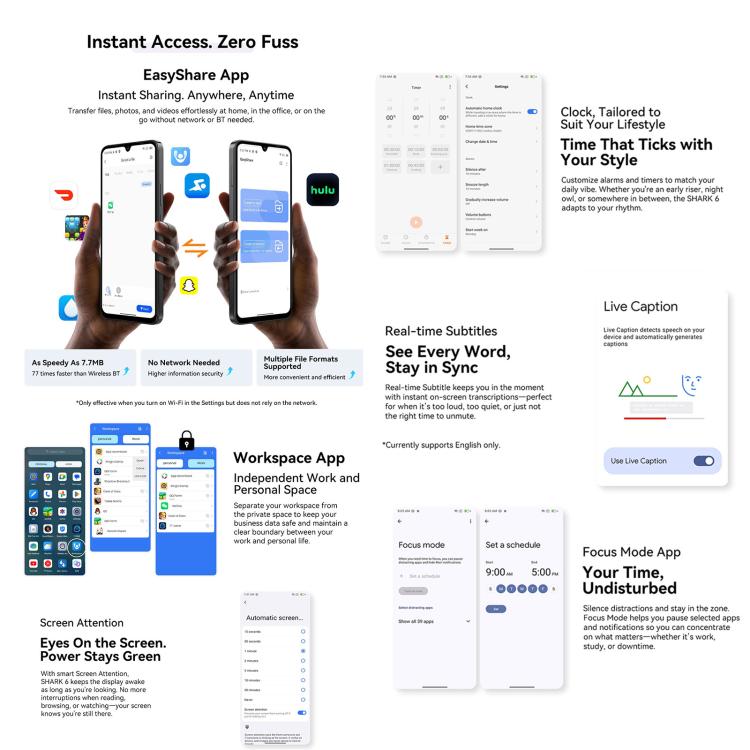 Blackview SHARK 6 5G, 4GB+128GB, 6.88 inch Android 15 Unisoc UMS9620 T8100 Octa Core, Network: 5G, NFC, OTG