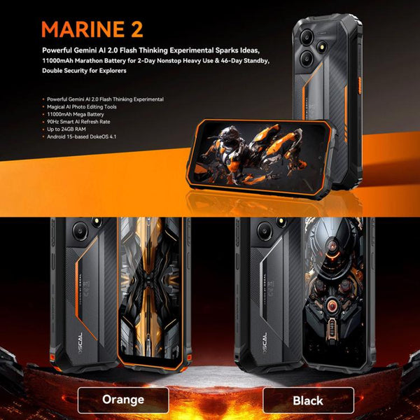 Blackview Oscal Marine 2, 4GB+64GB, 6.56 inch Android 15 Unisoc UMS9230E T615 Octa Core, Network: 4G, OTG, NFC