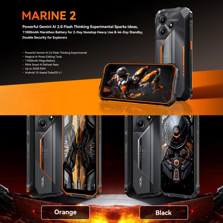 Blackview Oscal Marine 2, 8GB+256GB, 6.56 inch Android 15 Unisoc UMS9230E T615 Octa Core, Network: 4G, OTG, NFC