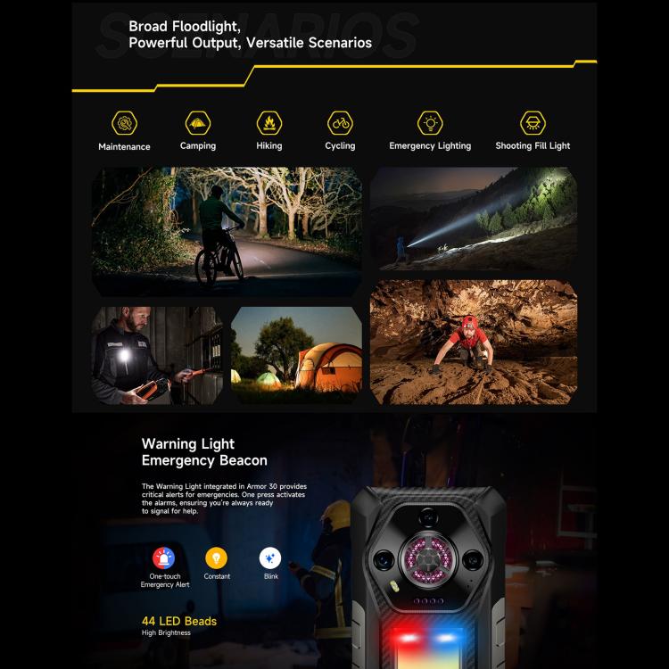 Ulefone Armor 30, 12GB+512GB, Night Vision, IP68/IP69K Rugged Phone, 6.95 inch Android 15 MediaTek Helio G100 Octa Core, Network: 4G, NFC, OTG