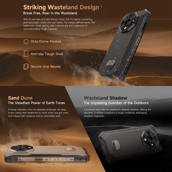 Ulefone Armor X16 Pro, 5GB+256GB, Night Vision, IP68/IP69K Rugged Phone, 6.56 inch Android 15 MediaTek Dimensity 6300 Octa Core, Network: 5G, NFC, OTG