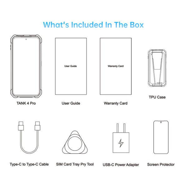 Unihertz Tank 4 Pro Projector Rugged Phone, 18GB+1TB, Night Vision, 6.73 inch Android 13 Dimensity 8300 Octa Core, Network: 5G, NFC