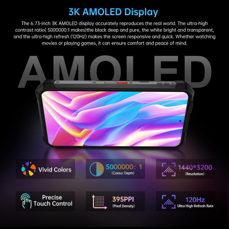 Unihertz Tank 4 Pro Projector Rugged Phone, 18GB+1TB, Night Vision, 6.73 inch Android 13 Dimensity 8300 Octa Core, Network: 5G, NFC