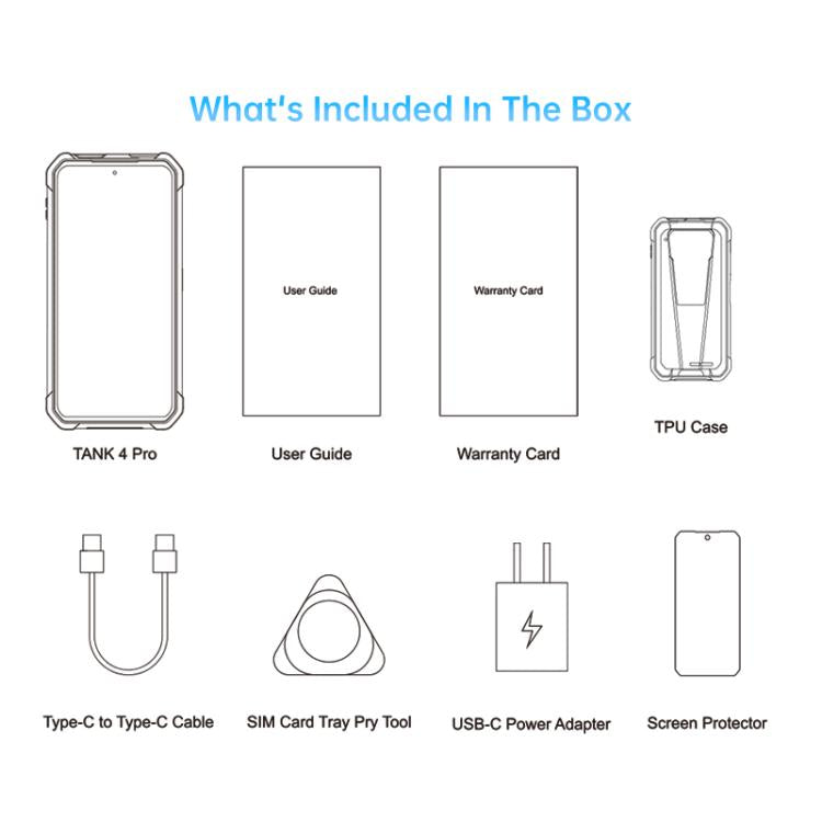 Unihertz Tank 4 Pro Projector Rugged Phone, 16GB+512GB, Night Vision, 6.73 inch Android 13 Dimensity 8300 Octa Core, Network: 5G, NFC