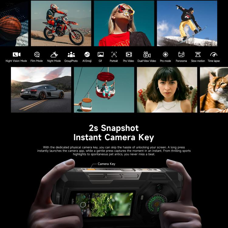 Ulefone Armor 33 Pro Rugged Phone, 16GB+512GB, Night Vision, 6.95 inch + 3.4 inch Dual Screen Android 14 MediaTek Dimensity 7300X Octa Core, Network: 5G, OTG, NFC